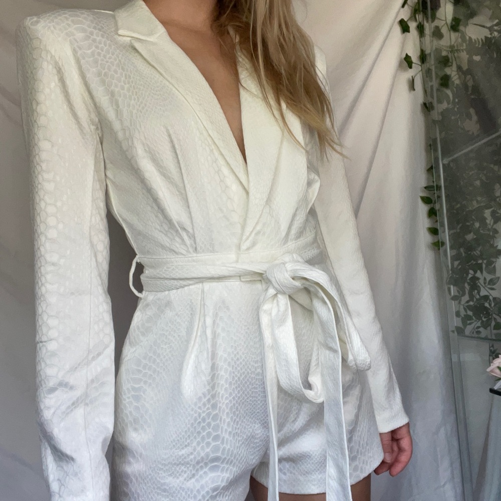 REVOLVE X MICHAEL COSTELLO Harley romper in Ivory